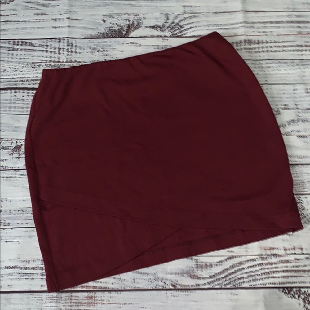 SO Maroon Mini Skirt